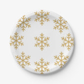 Assiettes En Carton Gold Christmas (Devant)