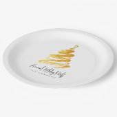 Assiettes En Carton Gold Christmas Tree Fête (Angle)