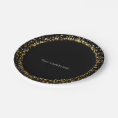 Assiettes En Carton Gold Confetti Élégant Glamour Dots Plaques de fête (Angle)