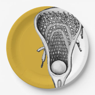 Assiettes En Carton Gold de la Lacrosse Party