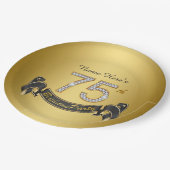 Assiettes En Carton Gold Diamond 75e anniversaire (Angle)