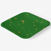 Assiettes En Carton Gold Flakes sur Emerald Green (Angulaire)