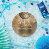 Assiettes En Carton Gold Glam 50 et fabuleux (Fête)