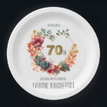 Assiettes En Carton Gold Heart Shape Peony Flower 70th Birthday Party<br><div class="desc">J'espère que vous aimez ces fleurs de pivoines géométriques dorées en forme de coeur.</div>