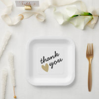 Gold Heart Simple Sincere Merci