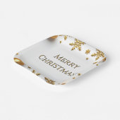 Assiettes En Carton Gold Merry Christmas (Angulaire)