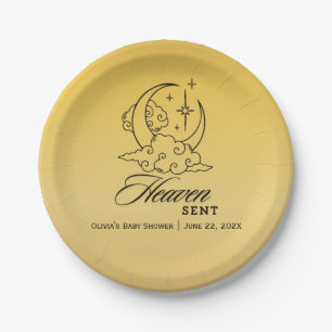 Assiettes En Carton Gold Moon Stars Heaven envoyé Baby shower