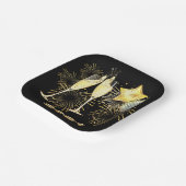 Assiettes En Carton Gold Parties scintillant Black 202ew (Angulaire)