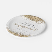 Assiettes En Carton Gold Parties scintillant Bordures Noms de la parti (Angle)