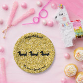 Assiettes En Carton Gold Parties scintillant Dachshund Party Plate Fél (Fête)