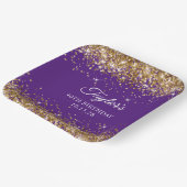 Assiettes En Carton Gold Parties scintillant Royal Purple 40e annivers (Angulaire)