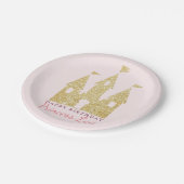 Assiettes En Carton Gold Princess Castle (Angle)