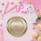 Assiettes En Carton Gold Shine Golden Shiny Modern Glam Party (Fête)