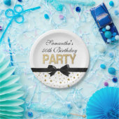 Assiettes En Carton Gold Sparkle Confetti 50e anniversaire fête (Fête)