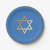 Assiettes En Carton Gold Star de David Plaques de papier (Devant)