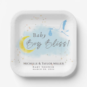 Assiettes En Carton Gold Starlit Baby Boy Bliss Stores Livraison spéci