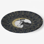 Assiettes En Carton Gold Stars Night Celestial Sunburst Moon Mariage (Angle)