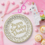 Assiettes En Carton Gold/White 65th Random Number Pattern (Fête)