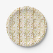 Assiettes En Carton Gold & White Egypt Glam Modern Chic Party (Devant)