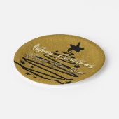 Assiettes En Carton Golden Black Paper Plate (Angle)