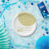 Assiettes En Carton Golden Circle 40th Birthday Party Plaques papier (Fête)