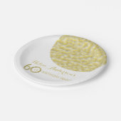 Assiettes En Carton Golden Circle 60th Birthday Party Plaques papier (Angle)