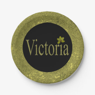 Assiettes En Carton Golden Flecks Victoria Nom Design,