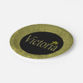 Assiettes En Carton Golden Flecks Victoria Nom Design, (Angle)