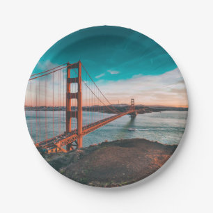 Assiettes En Carton Golden gate bridge
