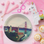 Assiettes En Carton Golden gate bridge (Fête)