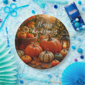 Assiettes En Carton Golden Harvest Thanksgiving  (Fête)