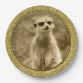 Assiettes En Carton Golden Meerkat 2022 Pièce, Plaques en papier (Devant)
