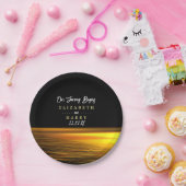 Assiettes En Carton Golden Ocean, Elégant Mariage plage (Fête)