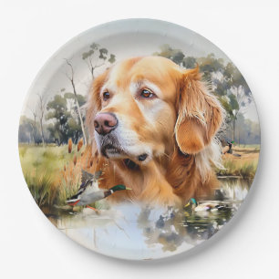 Assiettes En Carton Golden Retriever