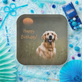Assiettes En Carton Golden Retriever (Fête)