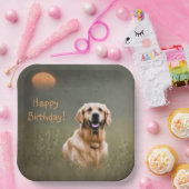 Assiettes En Carton Golden Retriever (Fête)