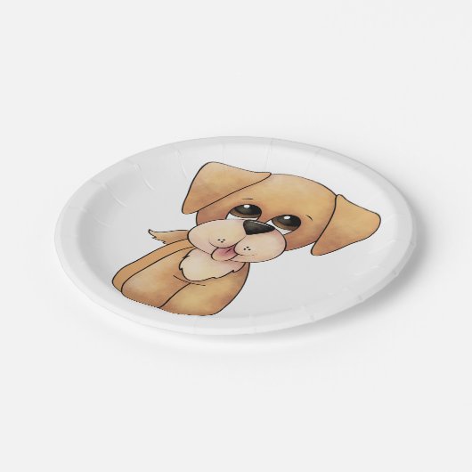 Assiettes En Carton Golden Retriever Puppy (Angle)