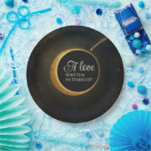 Assiettes En Carton Golden Stardust Eclipse Mariage céleste (Fête)