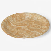 Assiettes En Carton Golden Tan Egyptian Marbled (Angle)