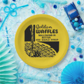 Assiettes En Carton Golden Waffles Breakfast (Fête)