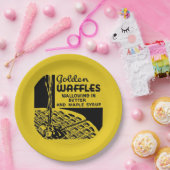 Assiettes En Carton Golden Waffles Breakfast (Fête)