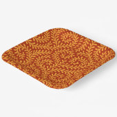 Assiettes En Carton Golden Yellow Leafy Vine Pattern  (Angulaire)