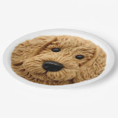 Assiettes En Carton Goldendoodle Chien 3D Inspiré (Angle)