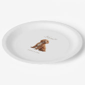 Assiettes En Carton Goldendoodle Custom Pet Mariage (Angle)
