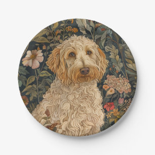Assiettes En Carton Goldendoodle Garden Tapestry Anniversaire