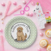 Assiettes En Carton Goldendoodle Mom Doodle Mom (rouge doré) (Fête)
