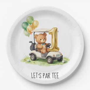 Assiettes En Carton Golf 1er Anniversaire Faisons un Par-Tee