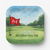 Assiettes En Carton Golf 1er Anniversaire Trou De Fête En Un (Recto)