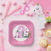 Assiettes En Carton Golf 2e anniversaire en thème rose (Fête)