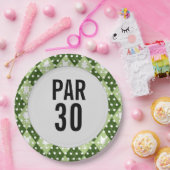 Assiettes En Carton Golf 30e anniversaire de polka dot golfer (Fête)